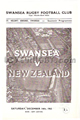 Swansea v New Zealand 1963 rugby  Programmes